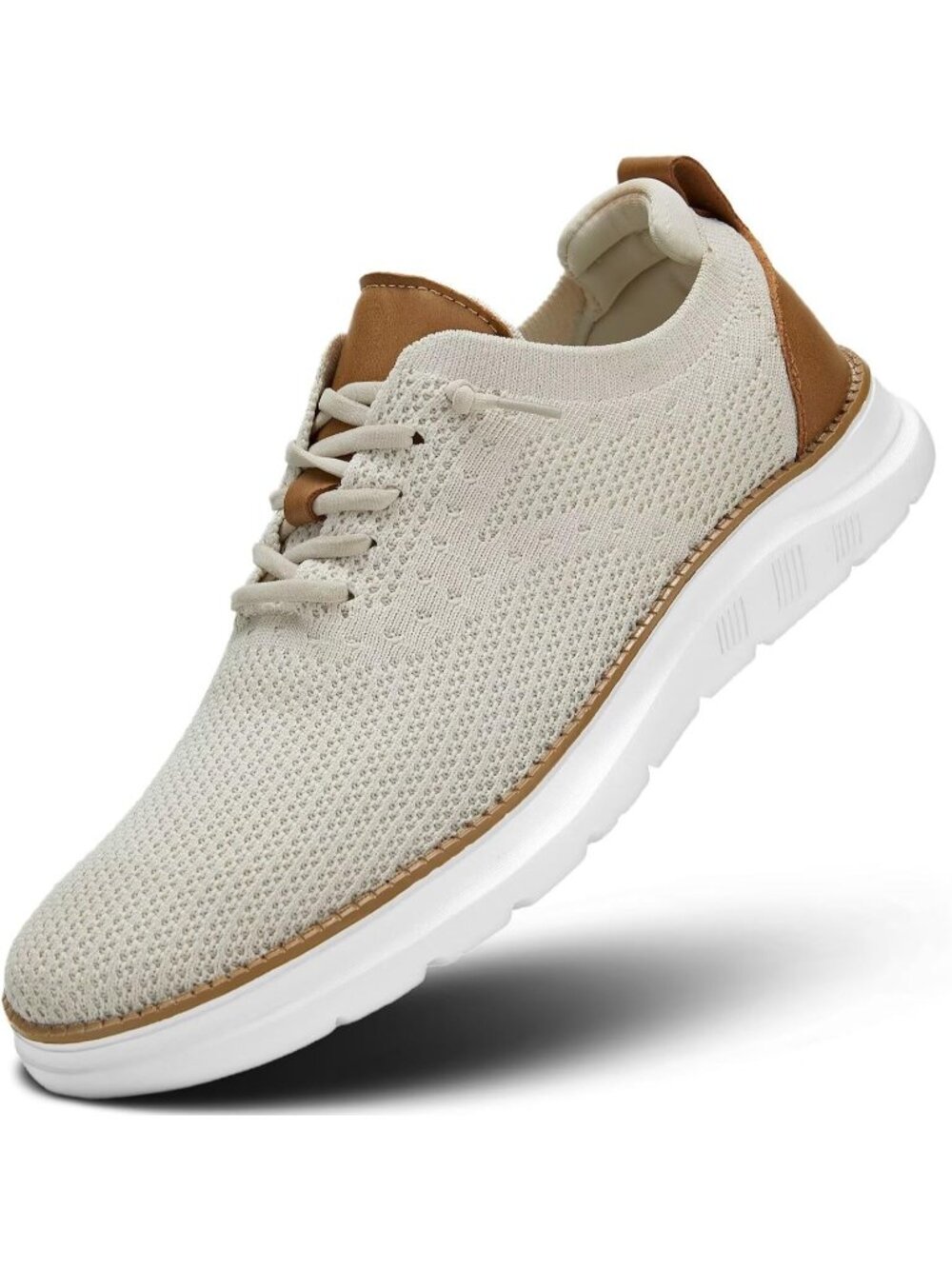 Men's Beige Mesh Lightweight Casual Walking Driving Oxfords Sneakers Shoes